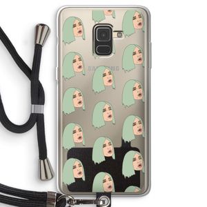 King Kylie: Samsung Galaxy A8 (2018) Transparant Hoesje met koord