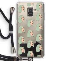 King Kylie: Samsung Galaxy A8 (2018) Transparant Hoesje met koord