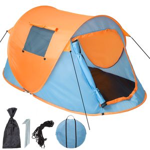 Pop-up tent waterkolom 1500 mm/cm² blauw-oranje 401674