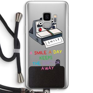 Smile: Samsung Galaxy S9 Transparant Hoesje met koord
