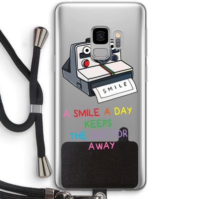 Smile: Samsung Galaxy S9 Transparant Hoesje met koord