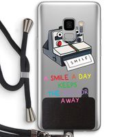 Smile: Samsung Galaxy S9 Transparant Hoesje met koord