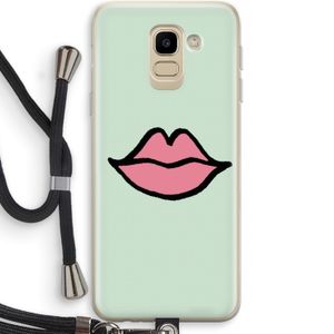 Kusje: Samsung Galaxy J6 (2018) Transparant Hoesje met koord