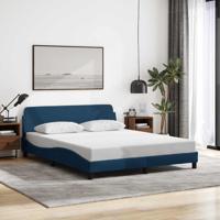 Bedframe met hoofdeinde "Dover" 160x200 cm stof blauw
