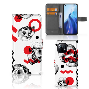 Telefoonhoesje met Naam Xiaomi Mi 11 Skull Red