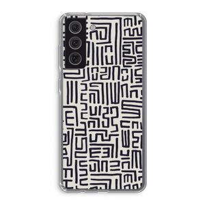 Moroccan Print: Samsung Galaxy S21 FE Transparant Hoesje