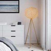 Staande lamp goud By Rydens &apos;Hayden&apos; led wolk modern gaas 160cm