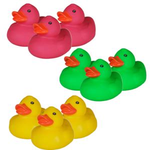 Rubber badeendjes - 9x stuks - badkamer fun artikelen - size 5 cm - kunststof