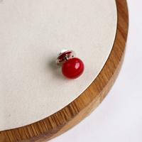 10 stuks veelzijdige Pearl Stud Buckle anti-Light kraag Buttonigan omslagdoek PIN naald DIY sjaal kraag PIN broche speld (rood)