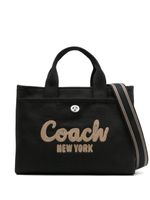 Coach sac porté épaule à logo brodé - Noir