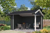 Outdoor Life Products | Overkapping Kirian 380 x 300 | Gecoat | Carbon Grey-Wit - thumbnail