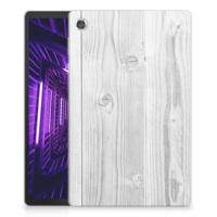 Lenovo Tab M10 Plus Silicone Tablet Hoes White Wood