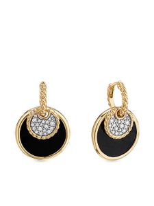 David Yurman "boucles d'oreilles DY Elements en or 18ct ornées de diamants, onyx et perles"