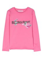 Miss Blumarine t-shirt à ornements strassés - Rose