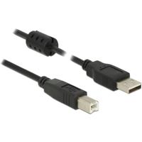 Delock USB-kabel USB 2.0 USB-A stekker, USB-B stekker 0.5 m Zwart 84894