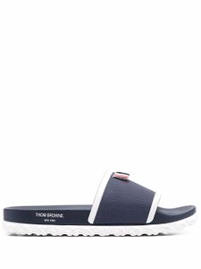 Thom Browne claquettes à semelle crantée - Bleu