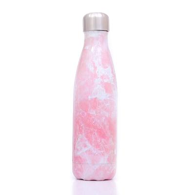 Thermische beker vacuüm kolf warmte waterfles draagbare roestvrijstalen sport ketel capaciteit: 500ml (roze)