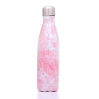 Thermische beker vacuüm kolf warmte waterfles draagbare roestvrijstalen sport ketel capaciteit: 500ml (roze)