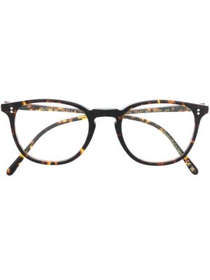 Oliver Peoples lunettes de vue à effet écailles de tortue - Marron