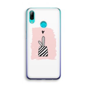Zwart-wit cactus: Huawei P Smart (2019) Transparant Hoesje