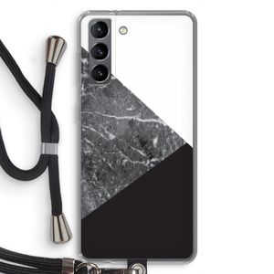 Combinatie marmer: Samsung Galaxy S21 Transparant Hoesje met koord