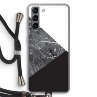 Combinatie marmer: Samsung Galaxy S21 Transparant Hoesje met koord