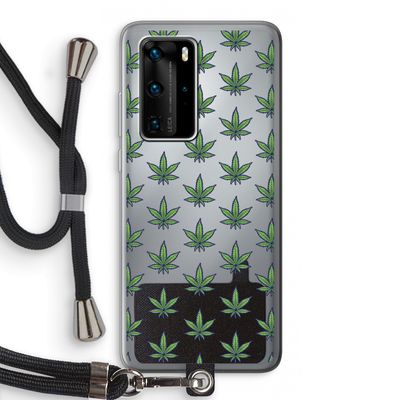 Weed: Huawei P40 Pro Transparant Hoesje met koord