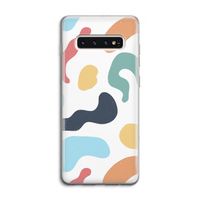 Memphis Shapes Blue: Samsung Galaxy S10 4G Transparant Hoesje