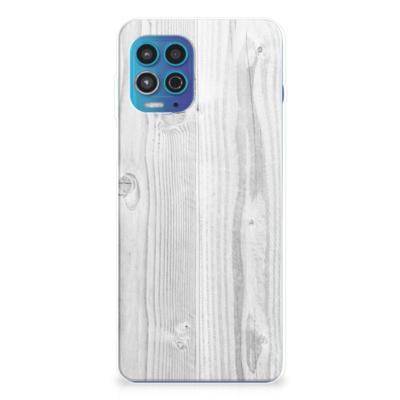 Motorola Moto G100 | Bumper Hoesje | White Wood