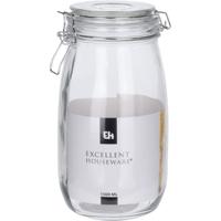 Excellent houseware voorraadpot met deksel 1500ml met klem