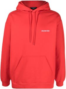 Balenciaga hoodie à logo brodé - Rouge