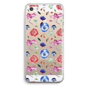 Bloemetjes: iPhone 5 / 5S / SE Transparant Hoesje