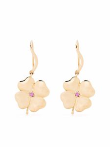 Aurelie Bidermann boucles d'oreilles Clover en or 18ct ornées de saphirs