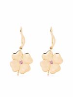 Aurelie Bidermann boucles d'oreilles Clover en or 18ct ornées de saphirs