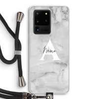 Ivory Marble: Samsung Galaxy S20 Ultra Transparant Hoesje met koord