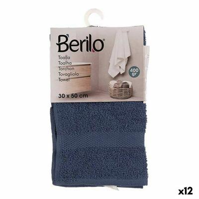 Badhanddoek 30 x 0,5 x 50 cm Blauw (12 Stuks)
