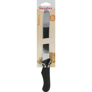 Metaltex basic line broodmes 31 cm rvs/zwart