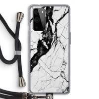 Witte marmer 2: OnePlus 9 Pro Transparant Hoesje met koord