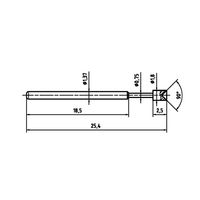 PTR Hartmann 1015-A-0.7N-AU-1.8 Precisietestpen met veercontact