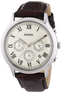Horlogeband Fossil FS4738 Leder Bruin 22mm