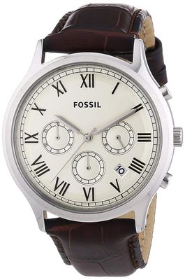 Horlogeband Fossil FS4738 Leder Bruin 22mm