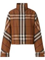 Burberry veste crop à col montant - Marron