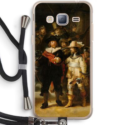 De Nachtwacht: Samsung Galaxy J3 (2016) Transparant Hoesje met koord