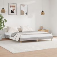 Bedframe bewerkt hout grijs sonoma eikenkleurig 200x200 cm - thumbnail