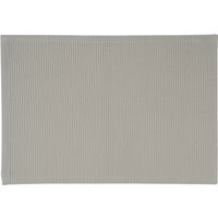 4x Rechthoekige onderleggers/placemats voor borden taupe stof 30 x 43 cm - Placemats