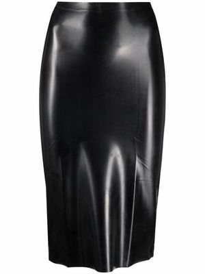 Giuseppe Di Morabito jupe mi-longue à effet brillant - Noir