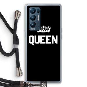 Queen zwart: Oppo Find X3 Neo Transparant Hoesje met koord
