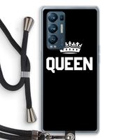 Queen zwart: Oppo Find X3 Neo Transparant Hoesje met koord