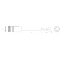 TE Connectivity 1-2273043-1 Sensor/actuator connector, geassembleerd M12 Aantal polen (sensoren): 3 Bus, recht 1.50 m 1 stuk(s) - thumbnail