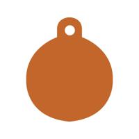 Naamplaatje voor halsband Imarc Circle Oranje